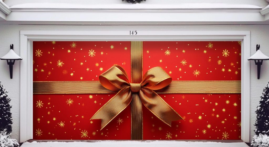 Garage Door Part of the Overall Christmas Theme